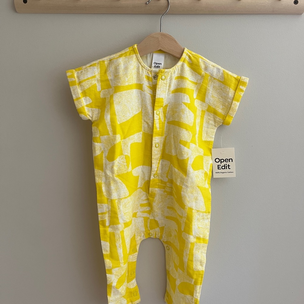 NORDSTROM OPEN EDIT | NWT Yellow Kids Romper  | 12 Mo